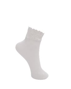 BLACK COLOUR STRØMPER, BCTERA ANCLET DOT SOCK, WHITE